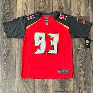 NWT NIKE Tampa Bay Buccaneers On Field Jersey NFL Gerald Mccoy 93 Sz Youth Large